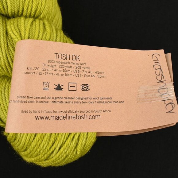 MadelineTosh Tosh DK Yarn 100% Superwash Merino Wool Grasshopper - Picture 3 of 3